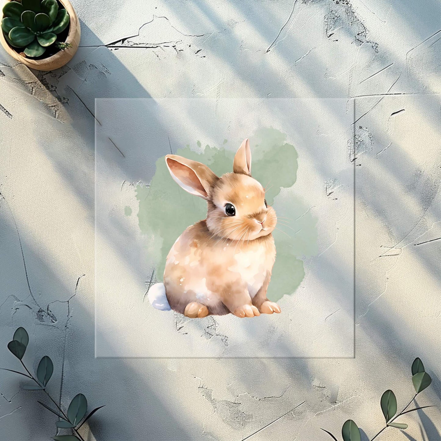 Oster Hase Bügelbild 10cm – DTF Transfer aufbügeln Kinderkleidung