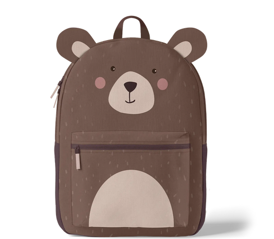 Rucksack Nähpanel für Kinder – Bär Motiv Panel für DIY Kinderrucksack