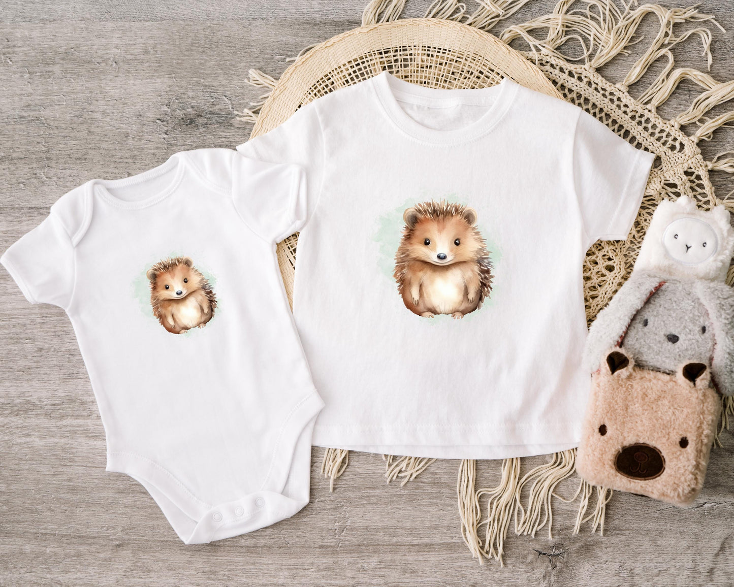 Igel DTF Transfer 15cm – Waldtier Bügelbild Applikation Kindershirt