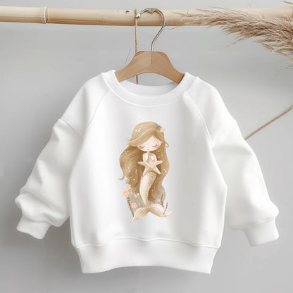 Meerjungfrau Bügelbild 10cm – Glitzer DTF Transfer Baby aufbügeln