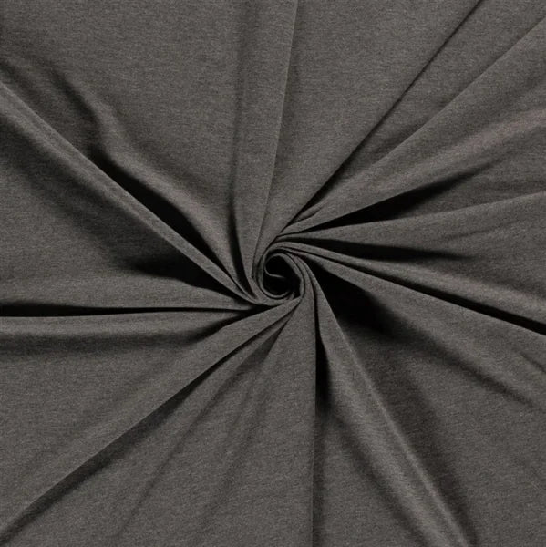 Uni Stoff Meterware - French Terry grau meliert