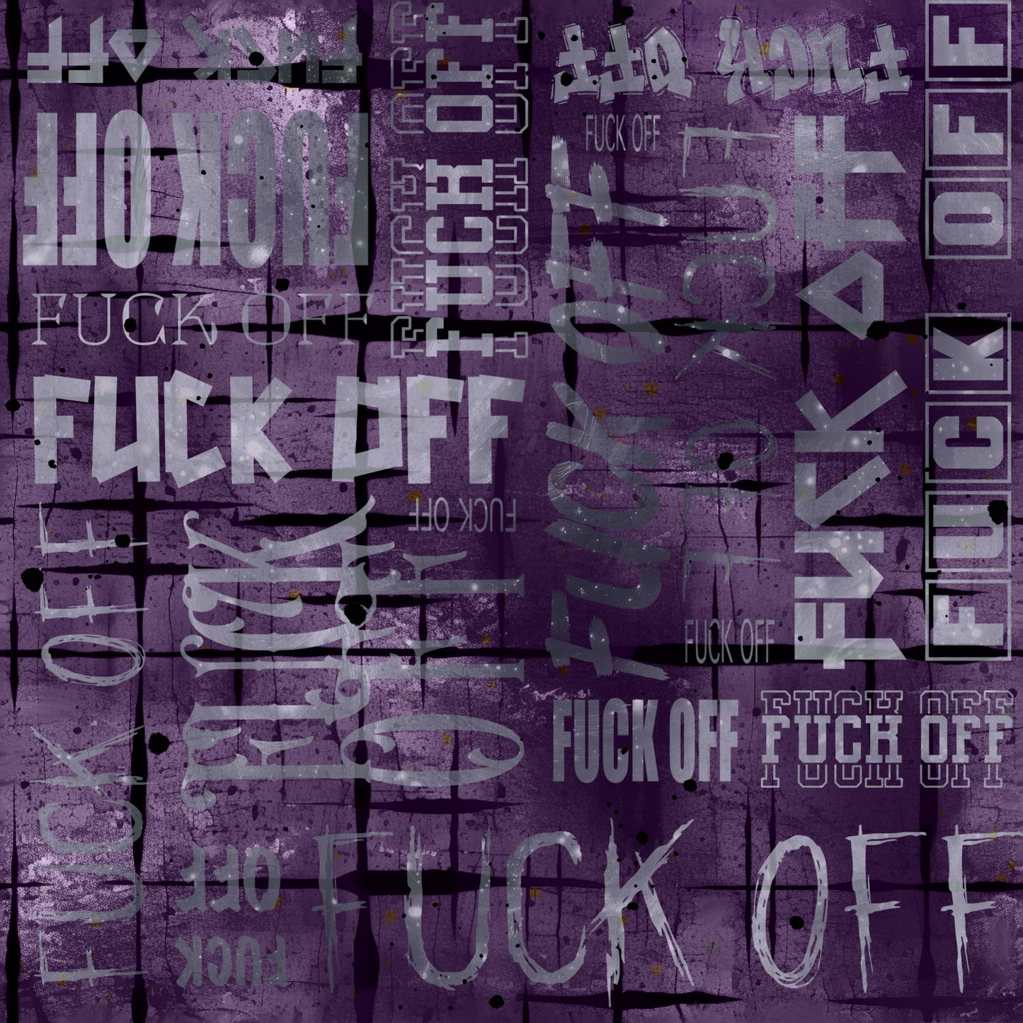 F... Off in Lila |Stateman Stoff Meterware