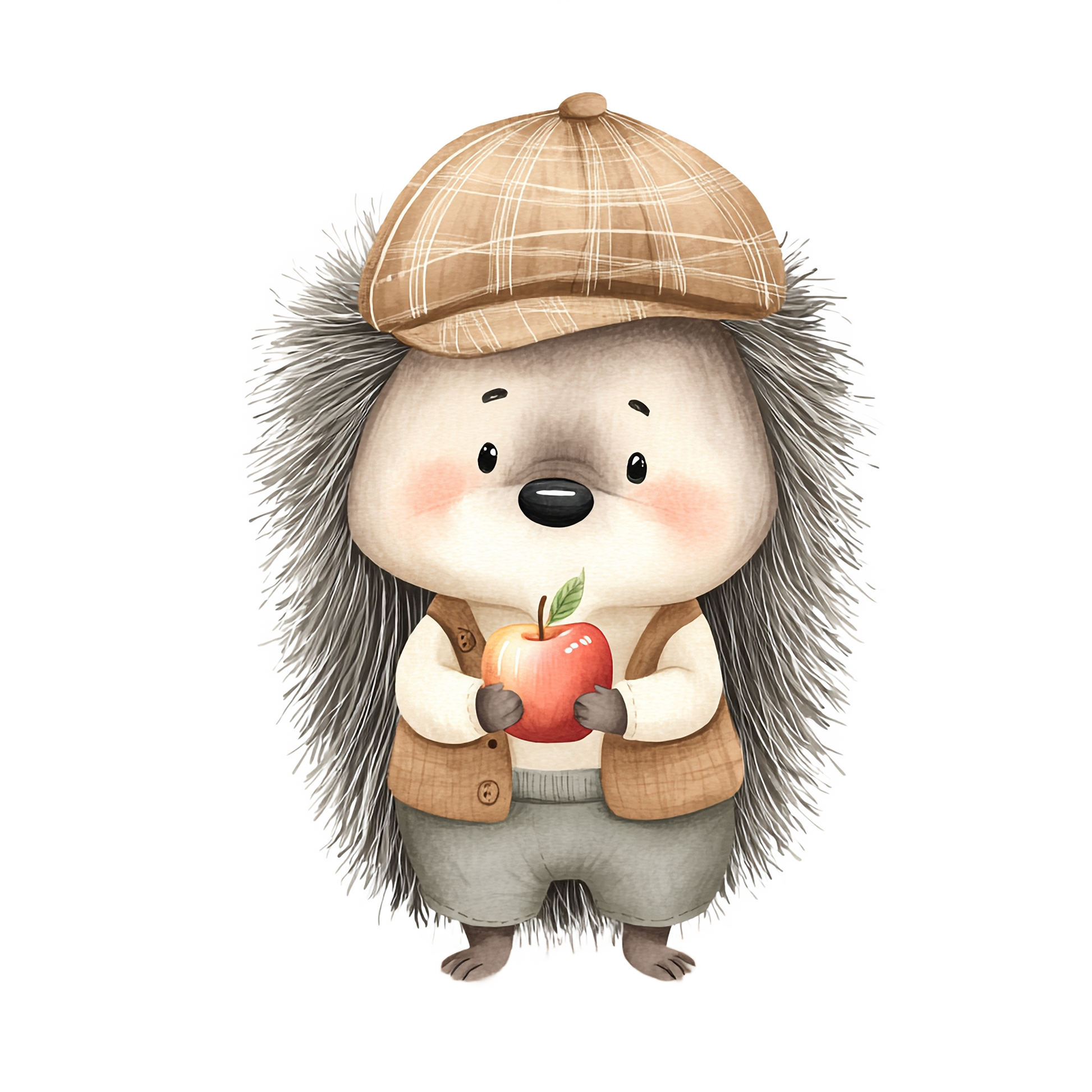 Igel Herbst Bügelbild 10cm – DTF Transfer Waldtier aufbügeln Kindershirt